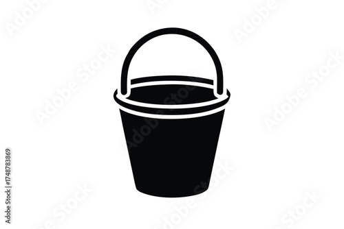 sand pail silhouette vector art