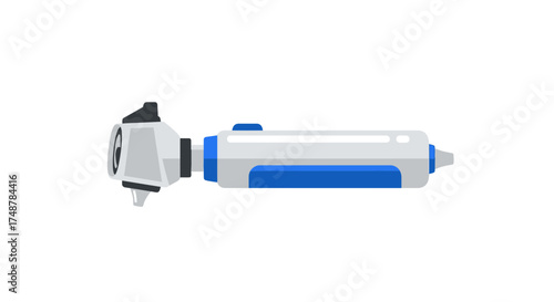 Depiction of an otoscope used by healthcare professionals for examinations