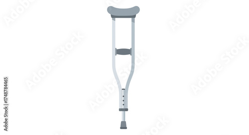 Detailed illustration of an isolated forearm crutch on a clean background