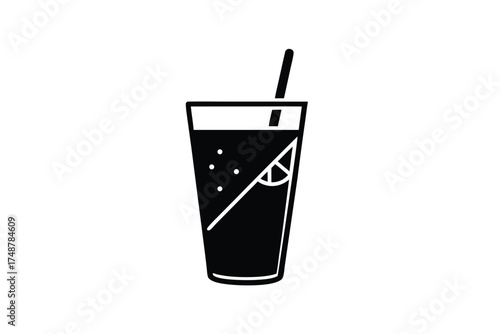 summer drink silhouette vector art