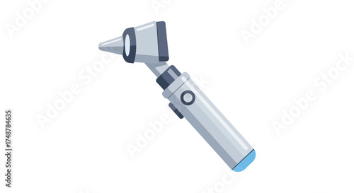 Illustration of an otoscope, a medical instrument for ear examination