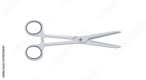Illustration of surgical scissors isolated, essential medical instrument