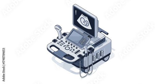 Illustrative Diagnostic Ultrasound Medical Device for Precise Examinations