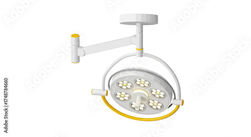 Illustrative surgical light designed for examination rooms and operating theaters