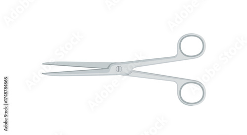 Illustration of surgical scissor, precision instrument for medical use