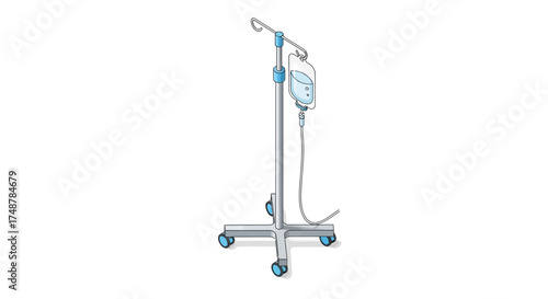 Intravenous drip medical equipment symbolizing treatment and healthcare