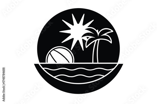 summer game silhouette vector art