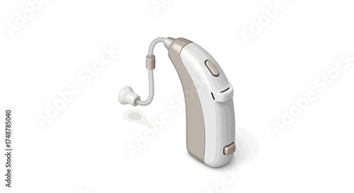 Modern behind-the-ear hearing aid device for hearing impaired people