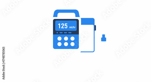 Modern Infusion Pump Illustration, Automated Medication Delivery system