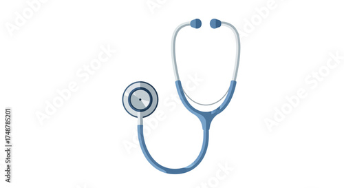 Stylized illustration of a medical stethoscope on a white background