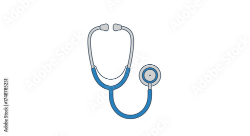Stylized Stethoscope Illustration for Healthcare and Medical Purposes