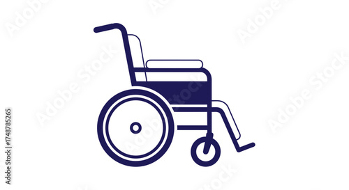 Wheelchair icon illustration representing mobility and accessibility symbol