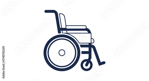 Wheelchair vector icon representing disability and accessibility services