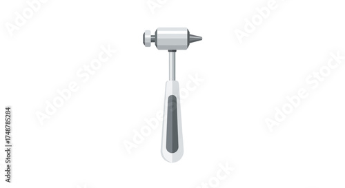 A professionally designed neurological reflex hammer illustration for medical use