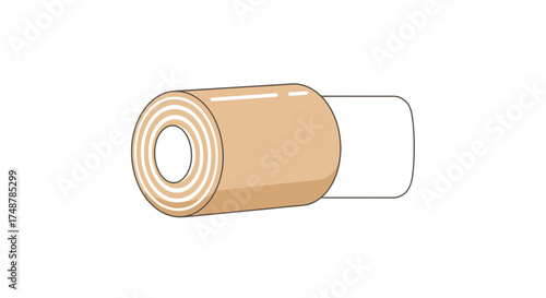 Aesthetic illustration of medical tape roll used for first aid purposes