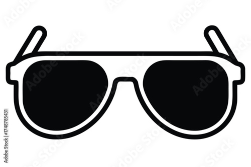 sunglass outline silhouette vector art