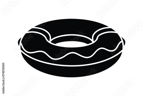 swimming float silhouette vector art