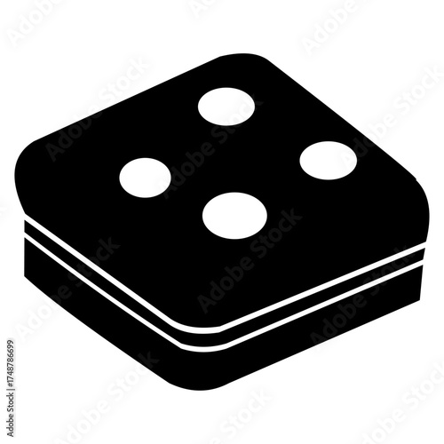 cookies vector, clip art, and symbol. Flat design of food  concept and simple design