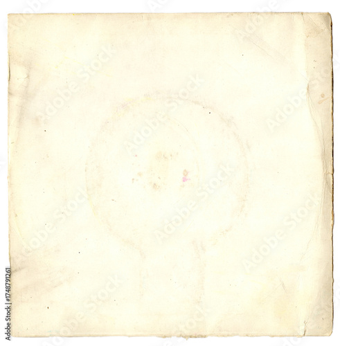 Unspäktakuläre Single Hülle einer 7Inch Schallplatte - benutzt und vergilbtes blanko Cover