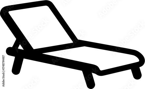 beach lounge chair vector
