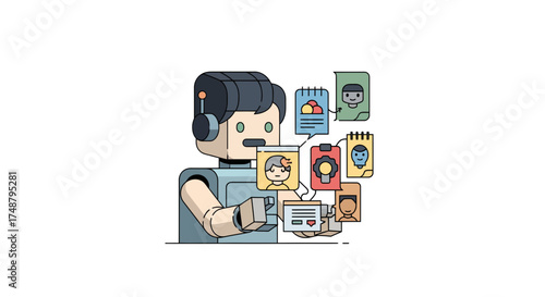 A robot diligently learning from human creative examples, guided by ethical rules