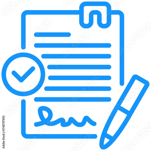 contract icon isolated on white background. vector illustration icon for hybrid working model and other business