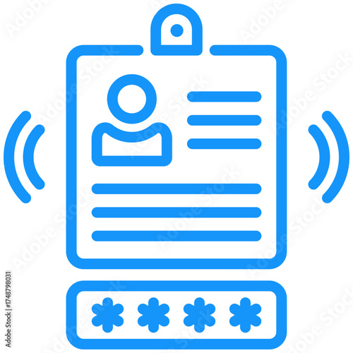 credentials icon isolated on white background. vector illustration icon for hybrid working model and other business