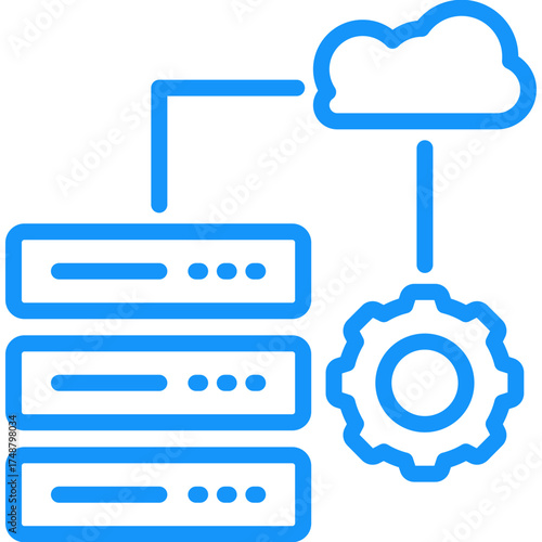 cloud storage icon isolated on white background. vector illustration icon for hybrid working model and other business
