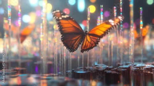 Butterfly in abstract environment