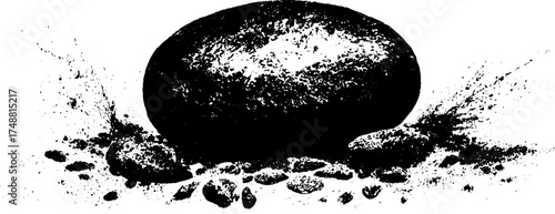 Celestial ritual stone stencil art for urban design and decor