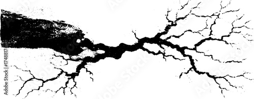 Dynamic electric spark stencil art for urban and grunge design concepts