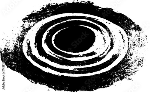 Abstract echo line pattern in black and white for artistic design