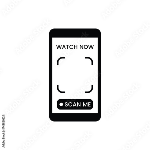 Scan Me QR code icon. Empty frame for scanning QR codes on smartphones, for marketing, promotions, payments, mobile apps, and identification. Vector logo collection.