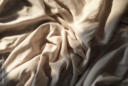 Luxurious, soft, beige fabr...