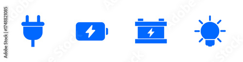 Energy icons. Solid vector icon.
