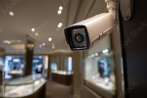 A security camera is mounte...