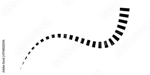 Auto tire tread grunge element. Car and motorcycle tire pattern, wheel tyre tread track. Black tyre print. Vector illustration
