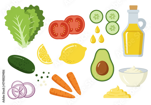 Fresh Vegetable Salad Ingredients A Colorful and Healthy Mix
