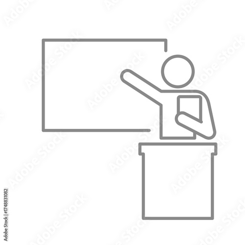 講演をする人のピクトグラムアイコン
