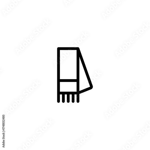 sport scarf icon in outline style. vector element for match, arena, and supporter design. football supporter. soccer fan