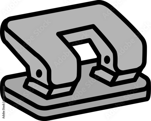 Vector of hole puncher. Hole punch or punch machine. Office Paper Hole Puncher Vector Illustration for Document Organization. kangaroo paper punch machine