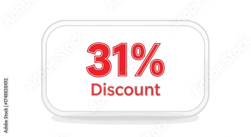 Eye-Catching Thirty-One Percent Off Promotion Graphic for Retail Campaigns and Marketing Initiatives
