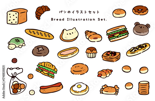パンのイラストセット