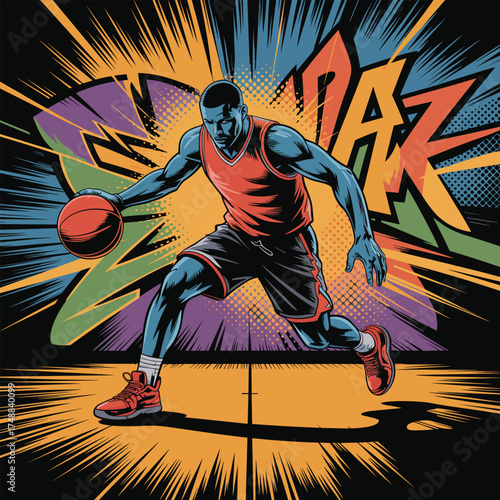 basketball player with ball