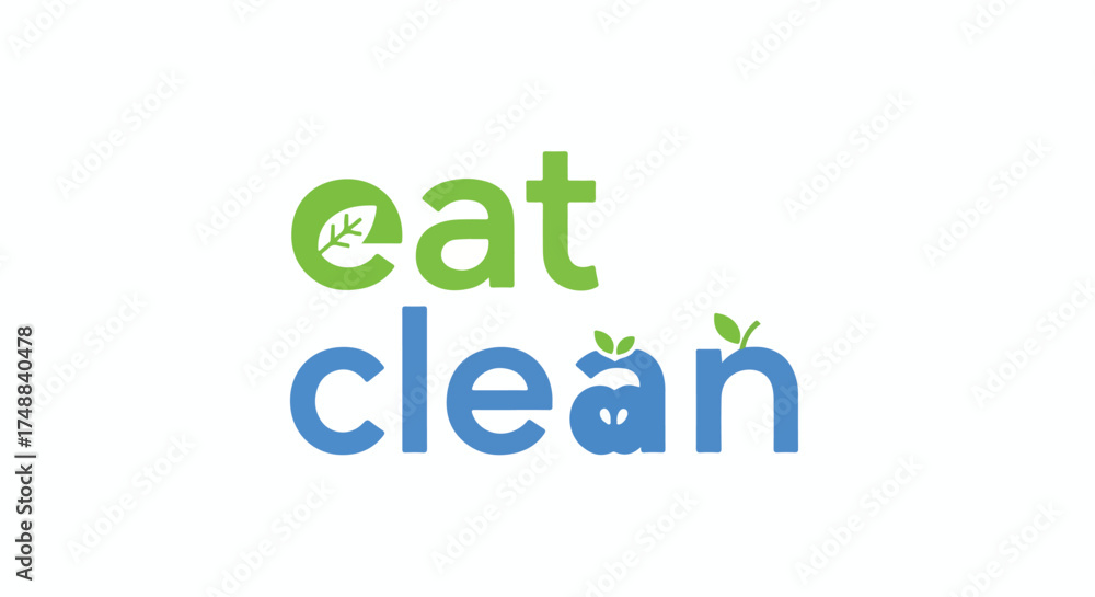 Fototapeta premium A Fresh Start: Simple and Clean Eating Concept with Organic Symbols Depicting a Healthy Lifestyle choice