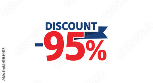 Promotional Image Showcasing a Whopping Ninety-Five Percent Discount Offer for Shoppers and Consumers at Retail Stores
