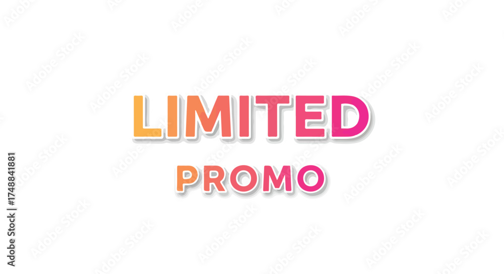 Fototapeta premium Eye-Catching Limited Promo Graphic with Bold Colors for Special Discount Campaign Promotions and Marketing Visual Communication