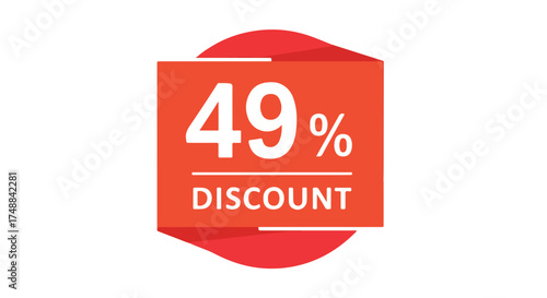 Enticing 49% Off Promotion Banner: A Vivid Visual Announcement of Limited-Time Savings and Attractive Price Reduction Opportunities