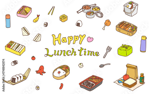 ランチボックスイラスト（カラー）