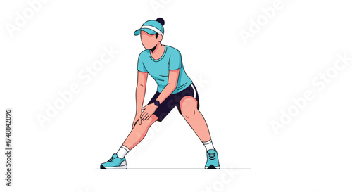 Athlete performing side lunge stretches for enhanced flexibility and injury prevention routine, highlighting the importance of warm-ups for sports